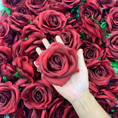 A6002 100Pcs 9CM White Rose Flower Heads Wedding Floral Arrangement