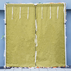A7804 Green Leaf Wedding Backdrop Decor Cloth Rolling Up Flower Wall