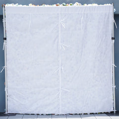 A7823 Blue Brown Rose Wedding Backdrop Decor Cloth Curtain Flower Wall