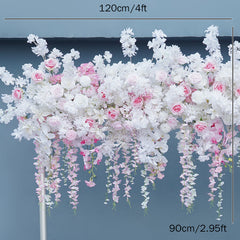 A7568 Rose Cherry Blossom Hang Wisteria Wedding Floral Arrangement