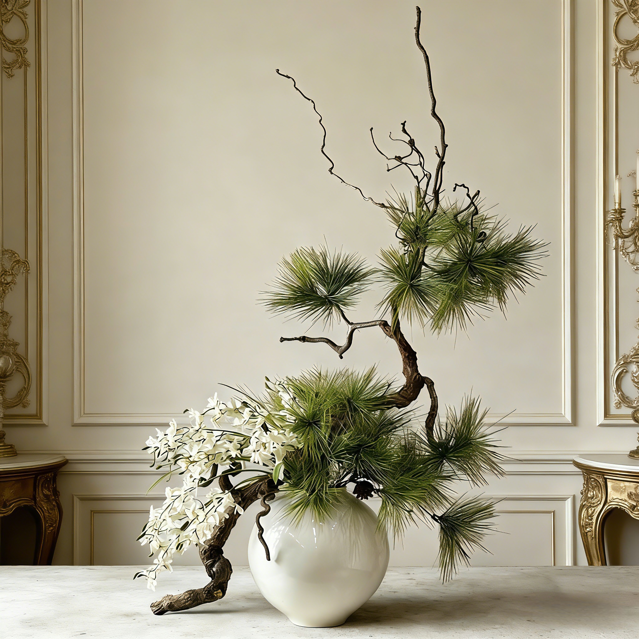 Handmade Signature Zen Juniper Preserved Bonsai(105cm*70cm): Striking Tabletop Centerpiece for Corporate & Home