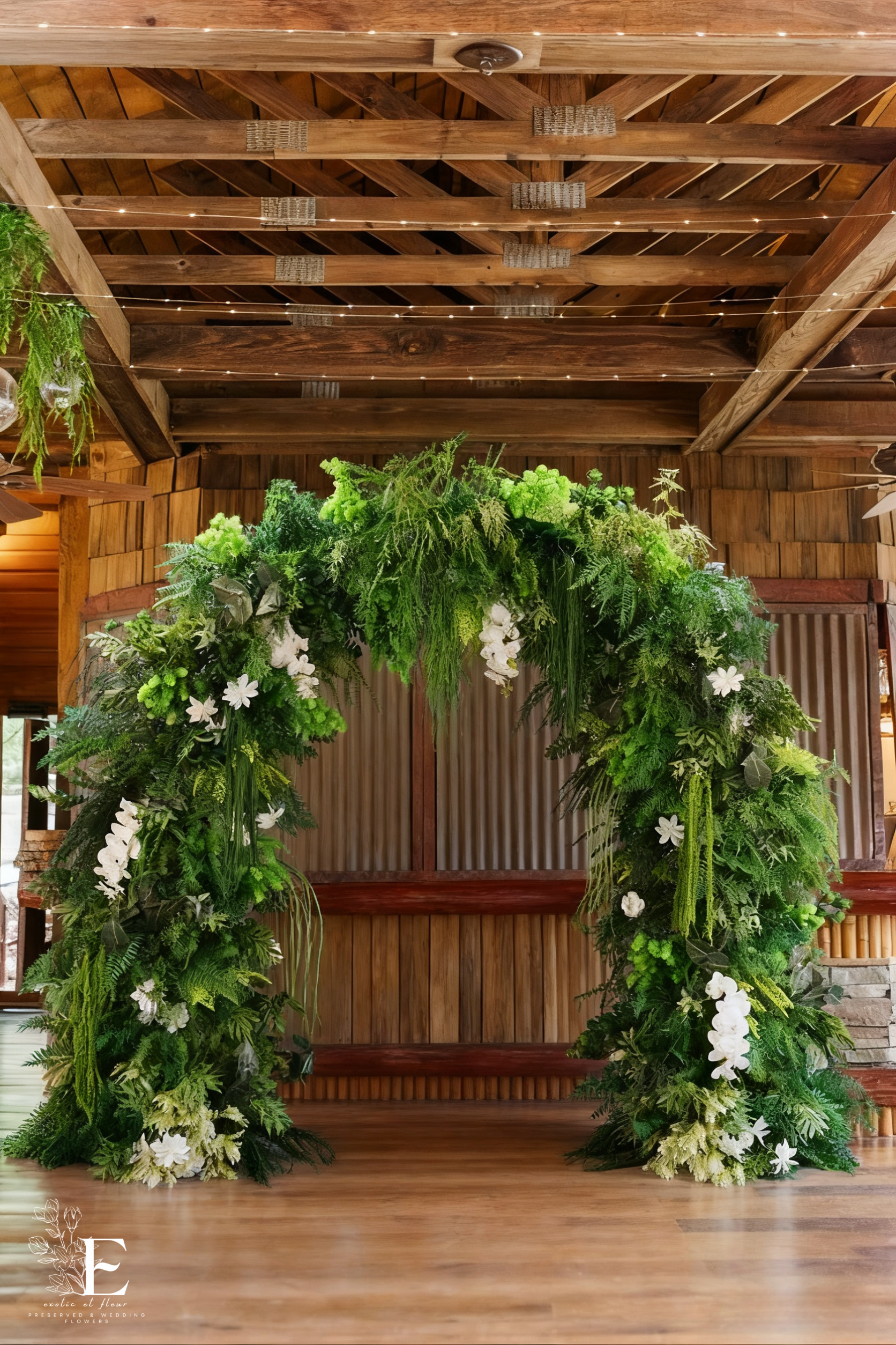8ft Artificial Flower Arch: Forest Theme Wedding Backdrop
