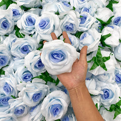 A6002 100Pcs 9CM White Rose Flower Heads Wedding Floral Arrangement