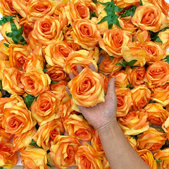 A6002 100Pcs 9CM White Rose Flower Heads Wedding Floral Arrangement