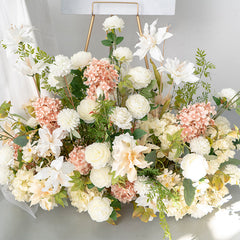 Champagne Wedding Floral Arrangement Table Centerpieces Decor A198 A7486