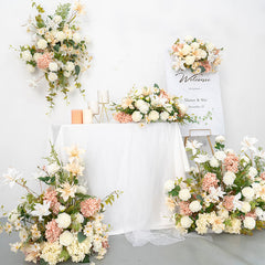 Champagne Wedding Floral Arrangement Table Centerpieces Decor A198 A7486