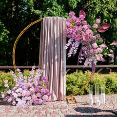A7490 Rose Hydrangea Calla Lily Wedding Backdrop Arch Hanging Flower Row Floor Floral Arrangement