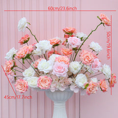 A104  A7613 Rose Wedding Backdrop Floral Arrangement Arch Decor Hanging Flower Row