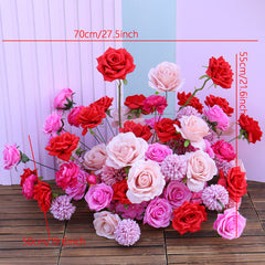 A104  A7613 Rose Wedding Backdrop Floral Arrangement Arch Decor Hanging Flower Row