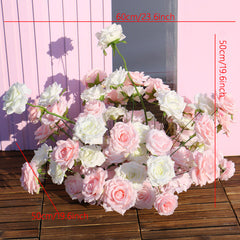 A104  A7613 Rose Wedding Backdrop Floral Arrangement Arch Decor Hanging Flower Row
