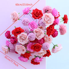 A104  A7613 Rose Wedding Backdrop Floral Arrangement Arch Decor Hanging Flower Row