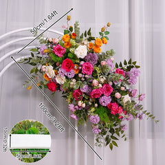 A7490 Rose Hydrangea Calla Lily Wedding Backdrop Arch Hanging Flower Row Floor Floral Arrangement