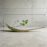 Handmade Creative Design Floral Art (90cm*30cm)：Moss Arrangement With Wooden Stand For Home Decor