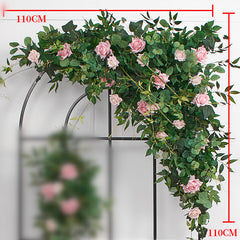 A193 A7780 A7697 Outdoor Wedding Backdrop Arch plant Rose Floral