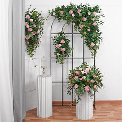 A193 A7780 A7697 Outdoor Wedding Backdrop Arch plant Rose Floral