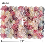 Pink Flower Wall Panel (24" by 16" ): 3D Floral Backdrop Panel For Home Wall Decor, Commercial Store Wall Interior Decoration.